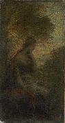 Henri Fantin-Latour Young Woman under a Tree at Sunset, Called France oil painting artist